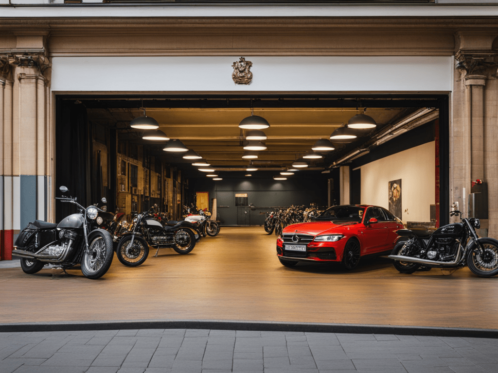 Showroom der Motorradsattlerei in Berlin