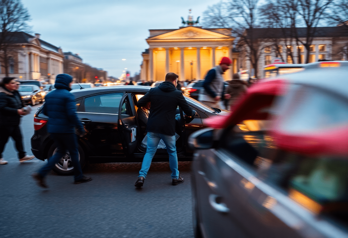 Autodiebstahl auf offener Straße in Berlin